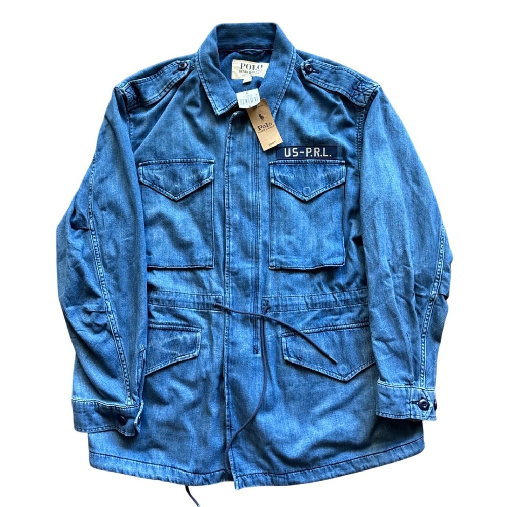 Polo Ralph Lauren Denim & Supply Women's Military Denim Field Jacket Size M